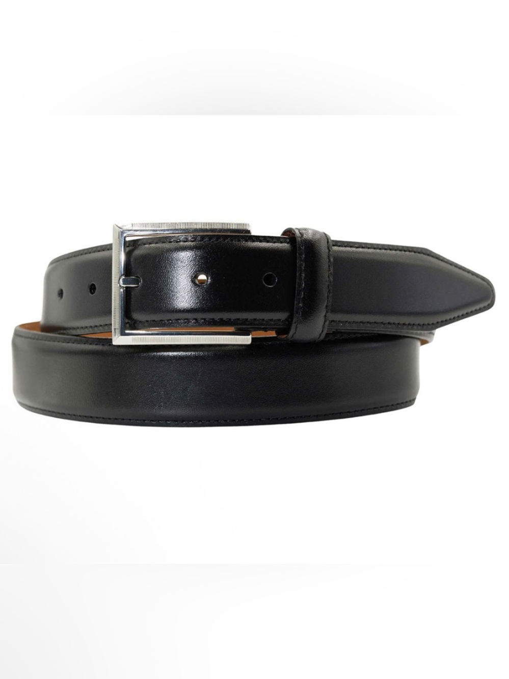 Size 46 Men’s Lejon Executive Full-Grain Black Leather Belt